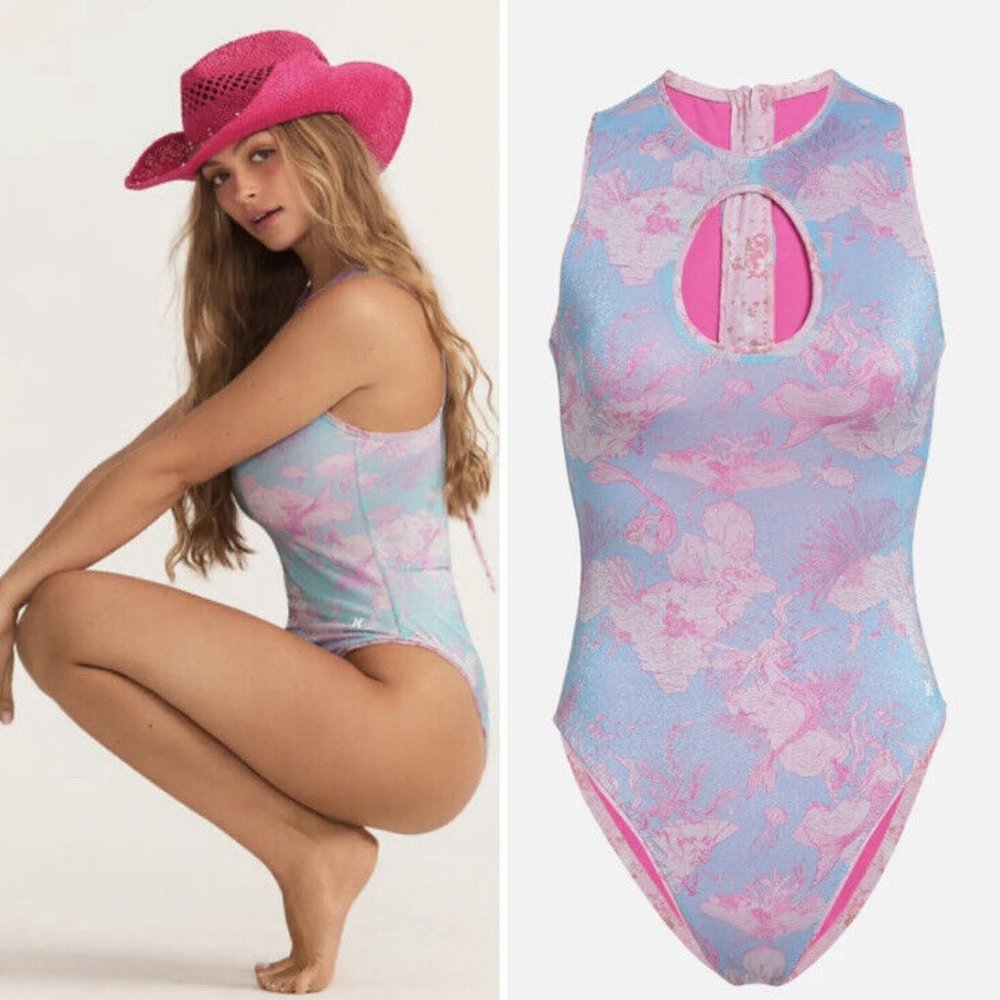 LoveShackFancy x Hurley Under The Sea Moderate One Piece Bathing Suit